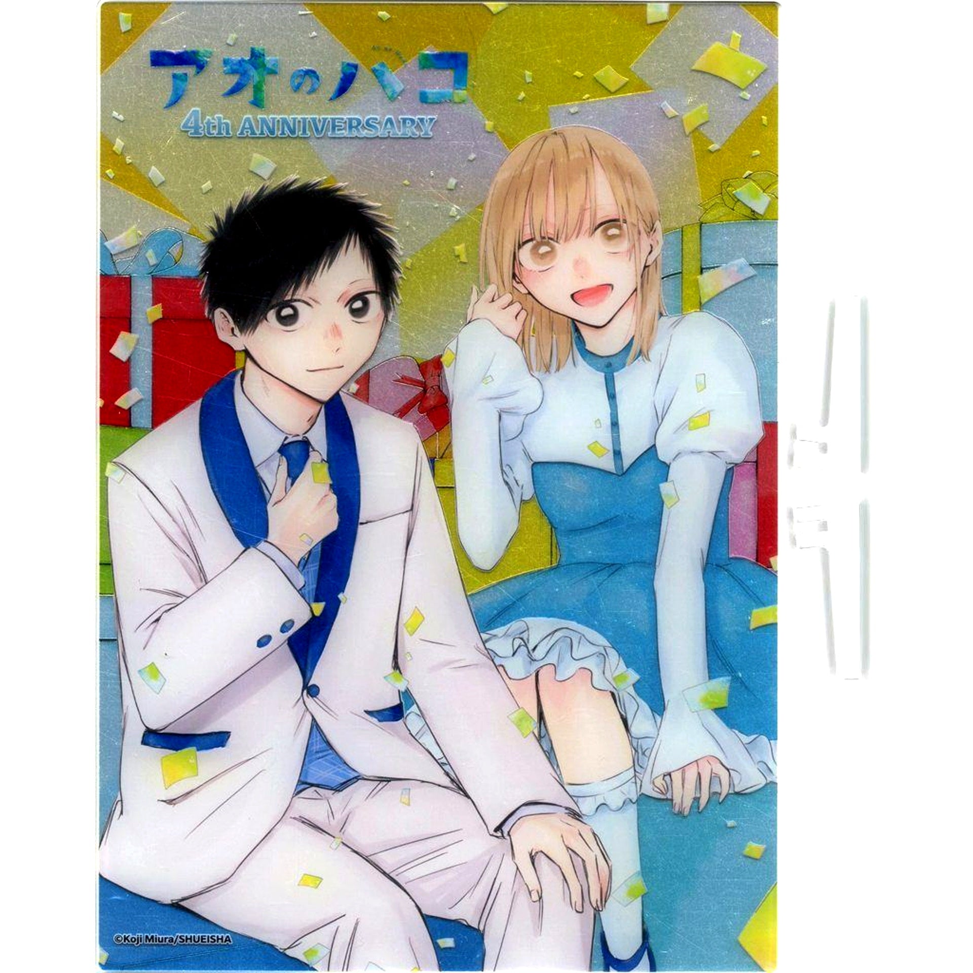 Taiki Inomata & Chinatsu Kano Serialization 4th Anniv Ver. Foil-Stamped Acrylic Art Blue Box [USED]