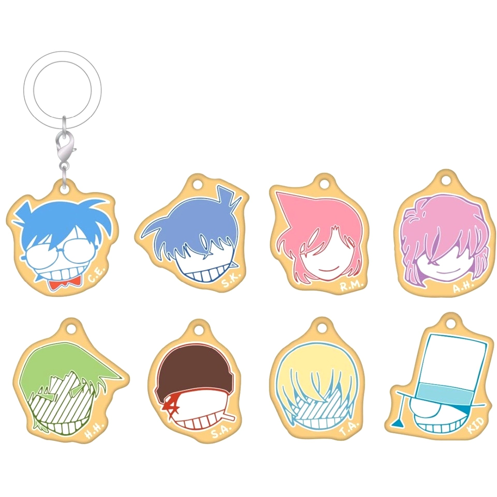 Set of 8 Detective Conan Marker Charm Collection Conan Cookie Style [USED]