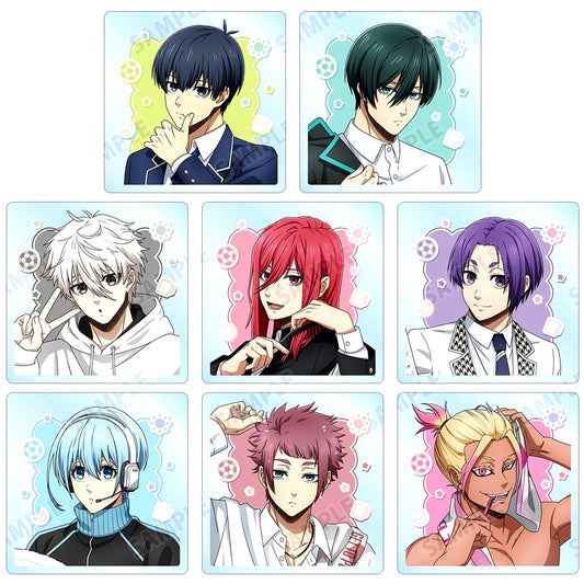 Set of 8 Blue Lock Illustration Morning Routine Ver. Trading Acrylic Tile [USED]