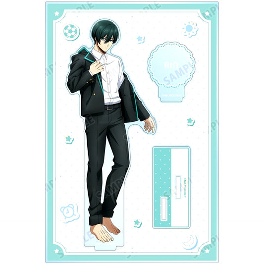 Rin Itoshi BIG Acrylic Stand with Parts Morning Routine Ver. Illustration Blue Lock [USED]