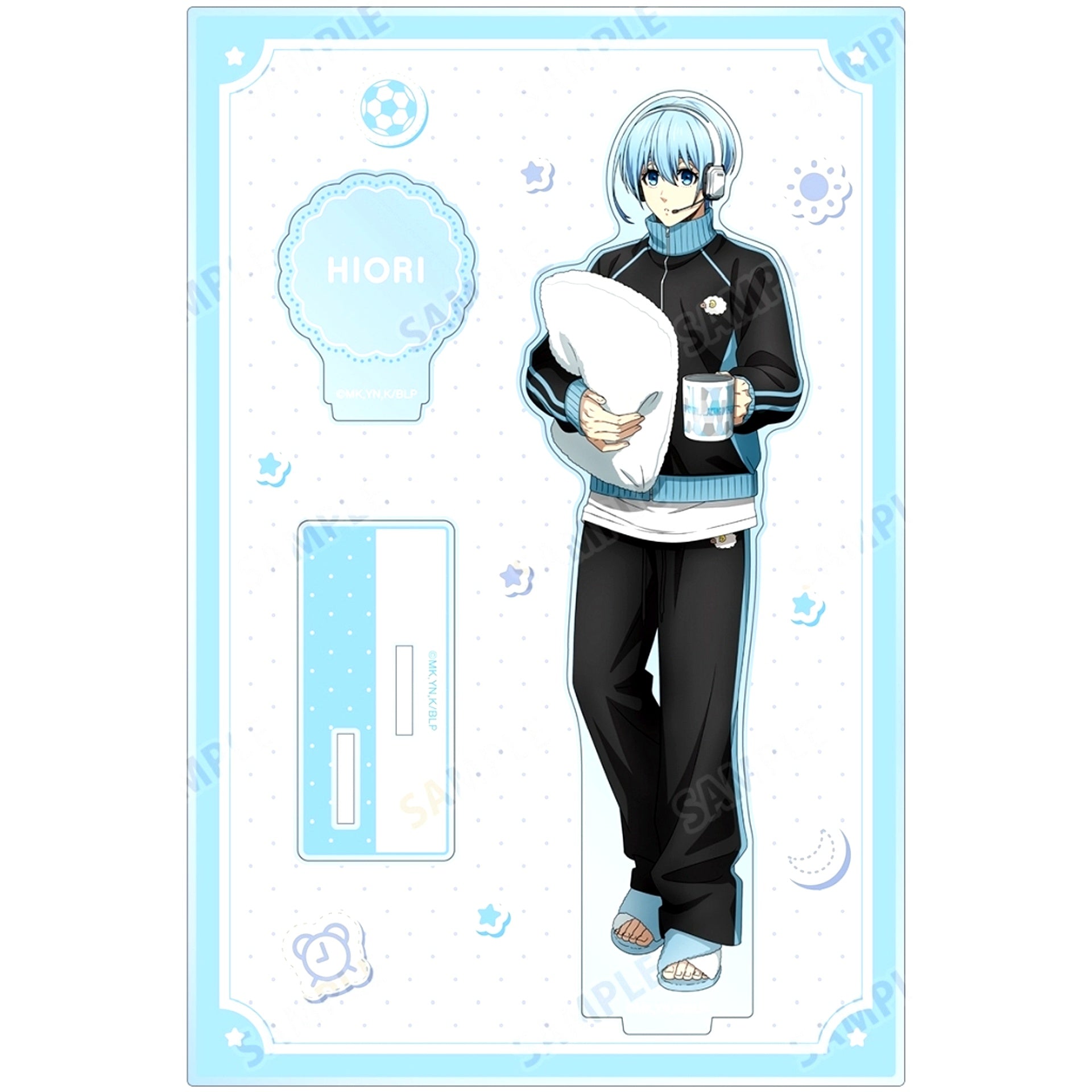 Yo Hiori Illustration Morning Routine Ver. BIG Acrylic Stand with Parts Blue Lock [USED]