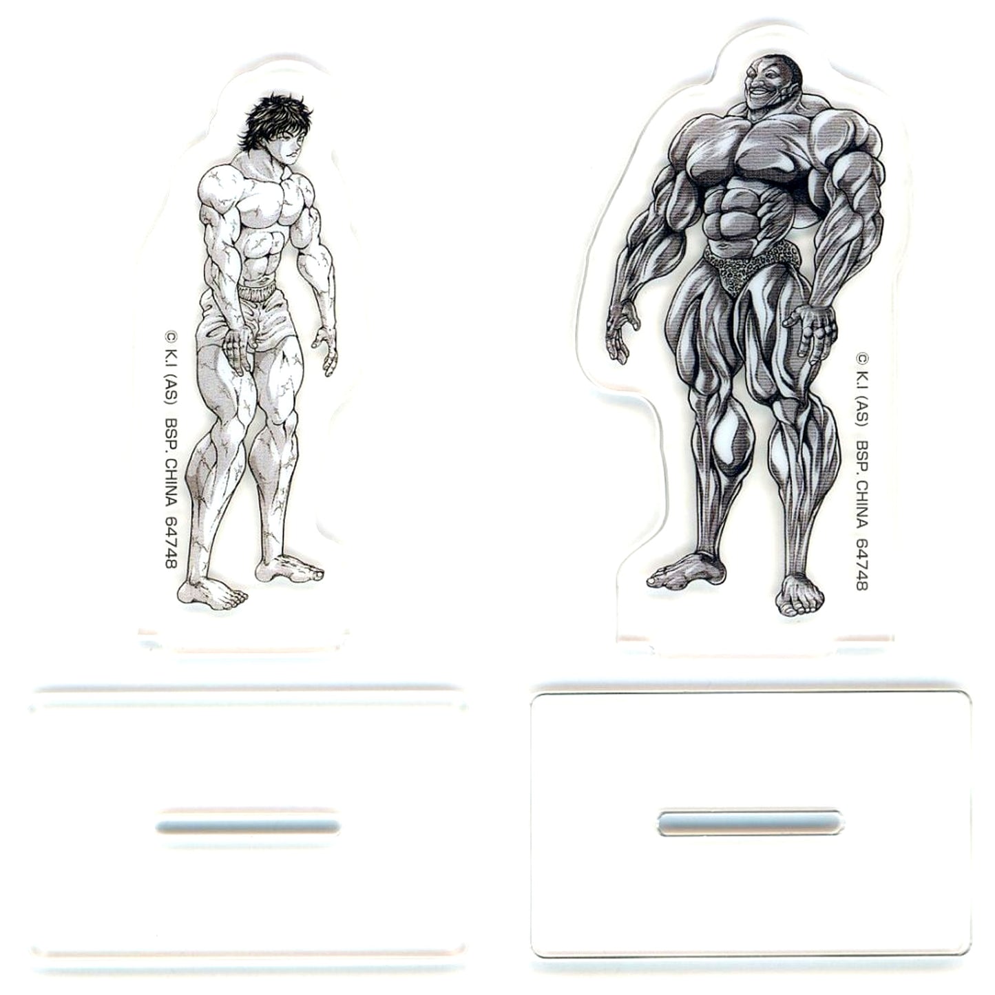 Baki Hanma and Biscuit Oliva G Prize Ichiban Kuji Baki The World Can Be Changed With A Single Fist Acrylic Stand [USED]