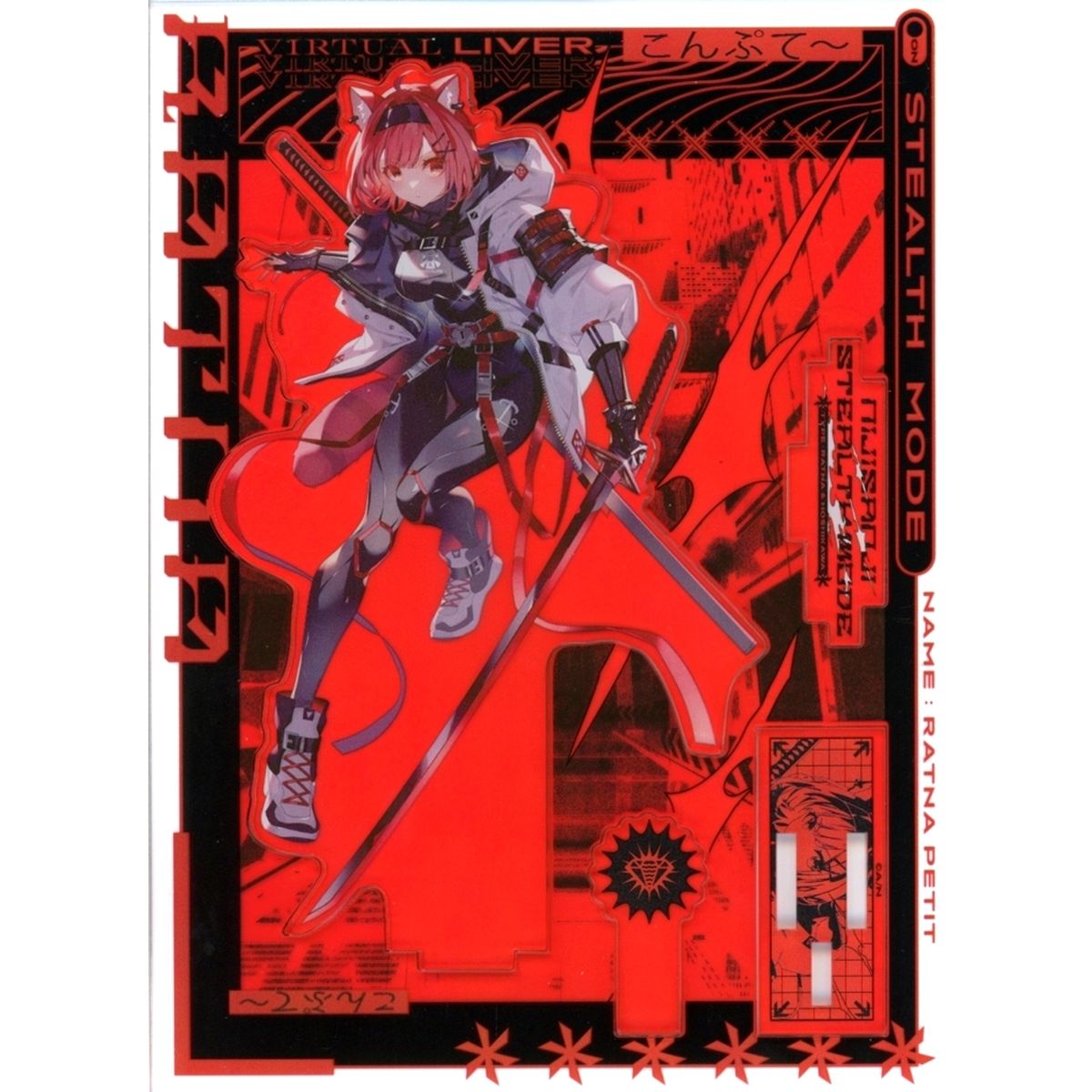 Ratna Petit Acrylic Stand Virtual YouTuber Nijisanji Stealth Mode Type Ratna Hoshikawa [USED]