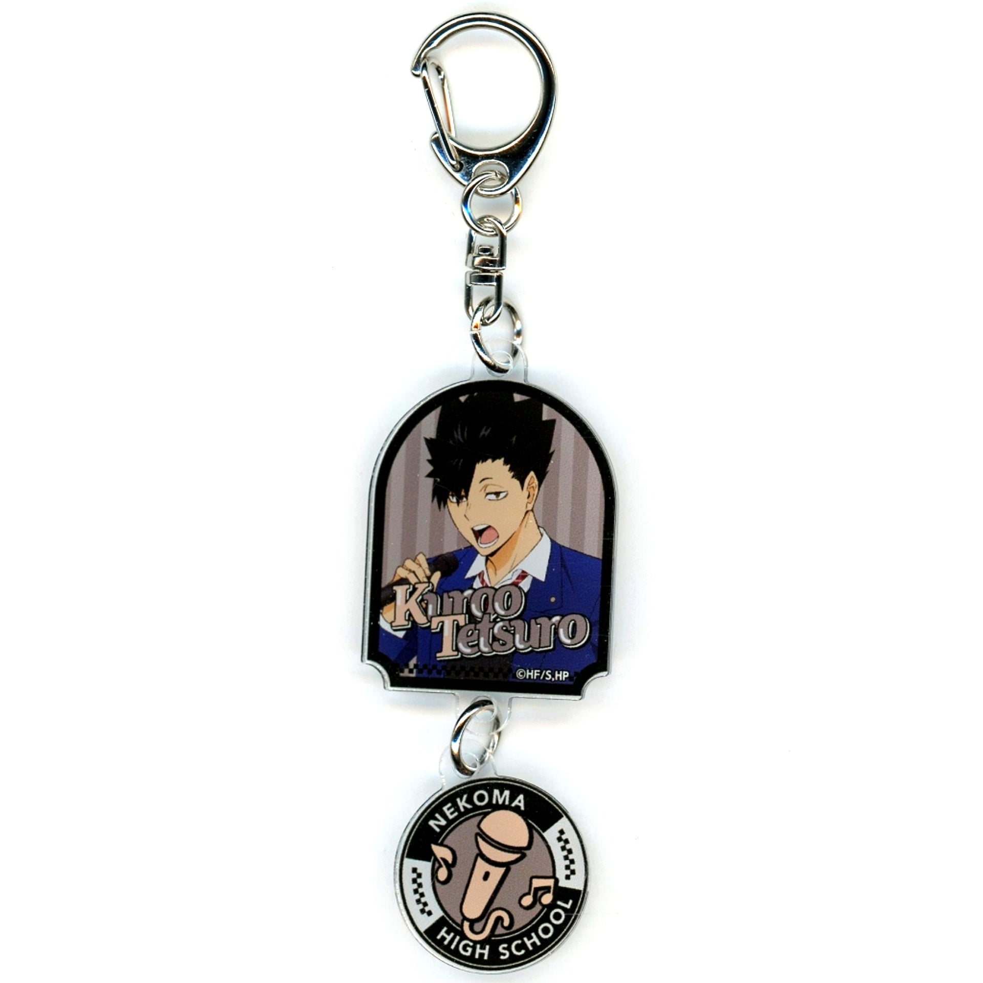 Tetsuro Kuroo School Uniform Haikyu!! x Karaoke Manekineko 2025 Double Acrylic Keychain [USED]