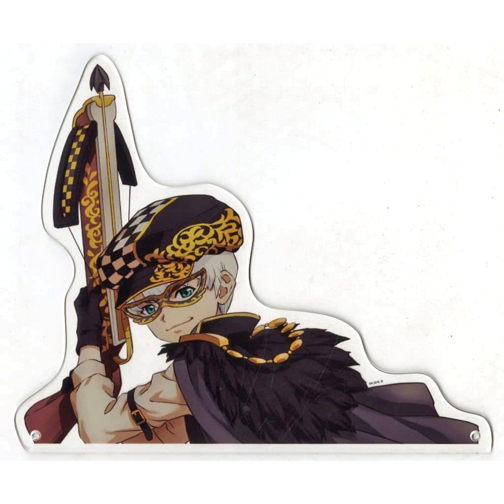Dr. STONE Ukyo Saionji Draw!Draw! Original Illustration Phantom Thieves Ver. Extra-Large Die-Cut Acrylic Panel Original Illustration Phantom Thieves Ver. Prize A-4 Acrylic Stands [USED]