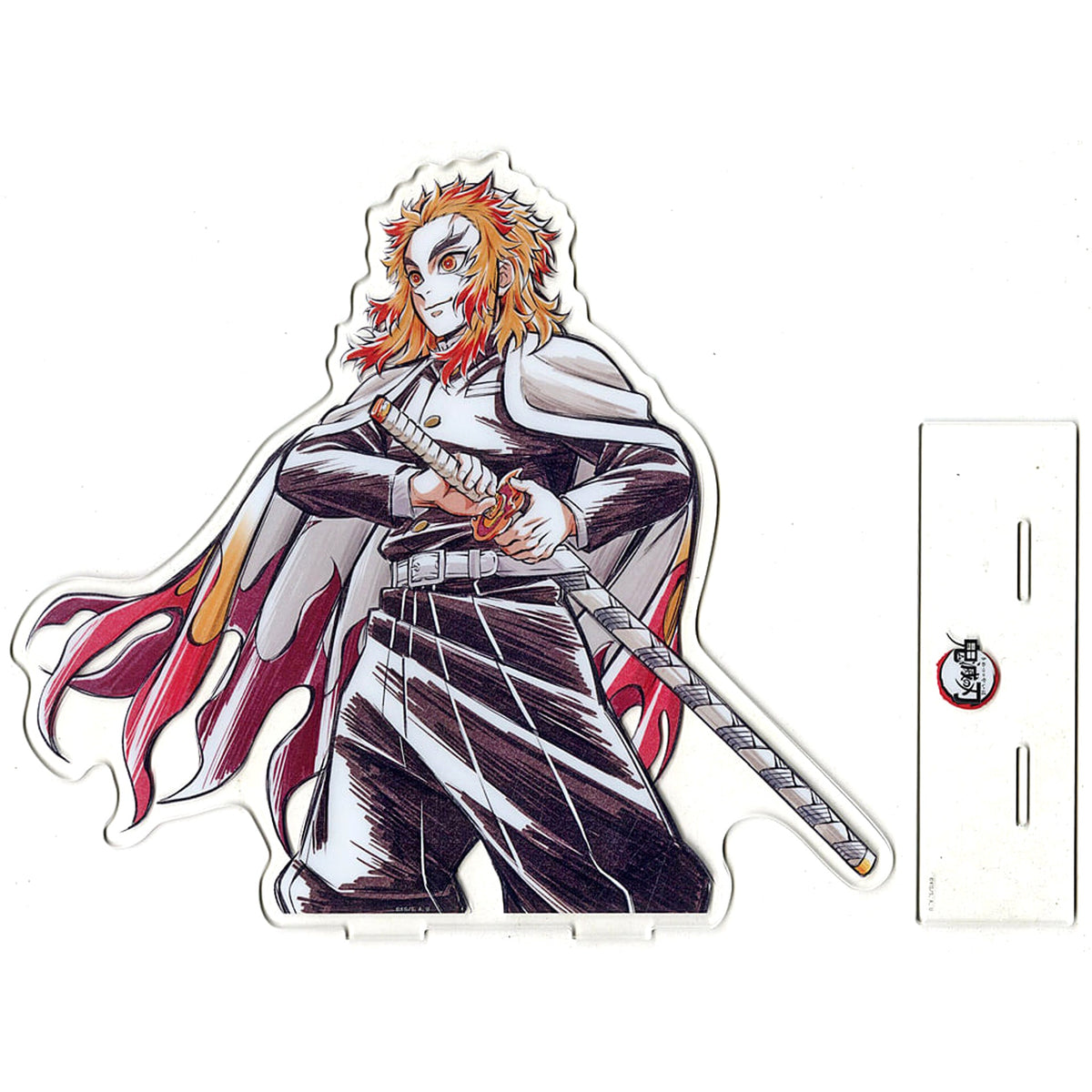 Demon Slayer: Kimetsu no Yaiba Mugen Train Arc Kyojuro Rengoku Webshop Kuji Original Hashira Illustration: Kyojuro and Tanjiro Big Acrylic Stand Prize S Acrylic Stands [USED]