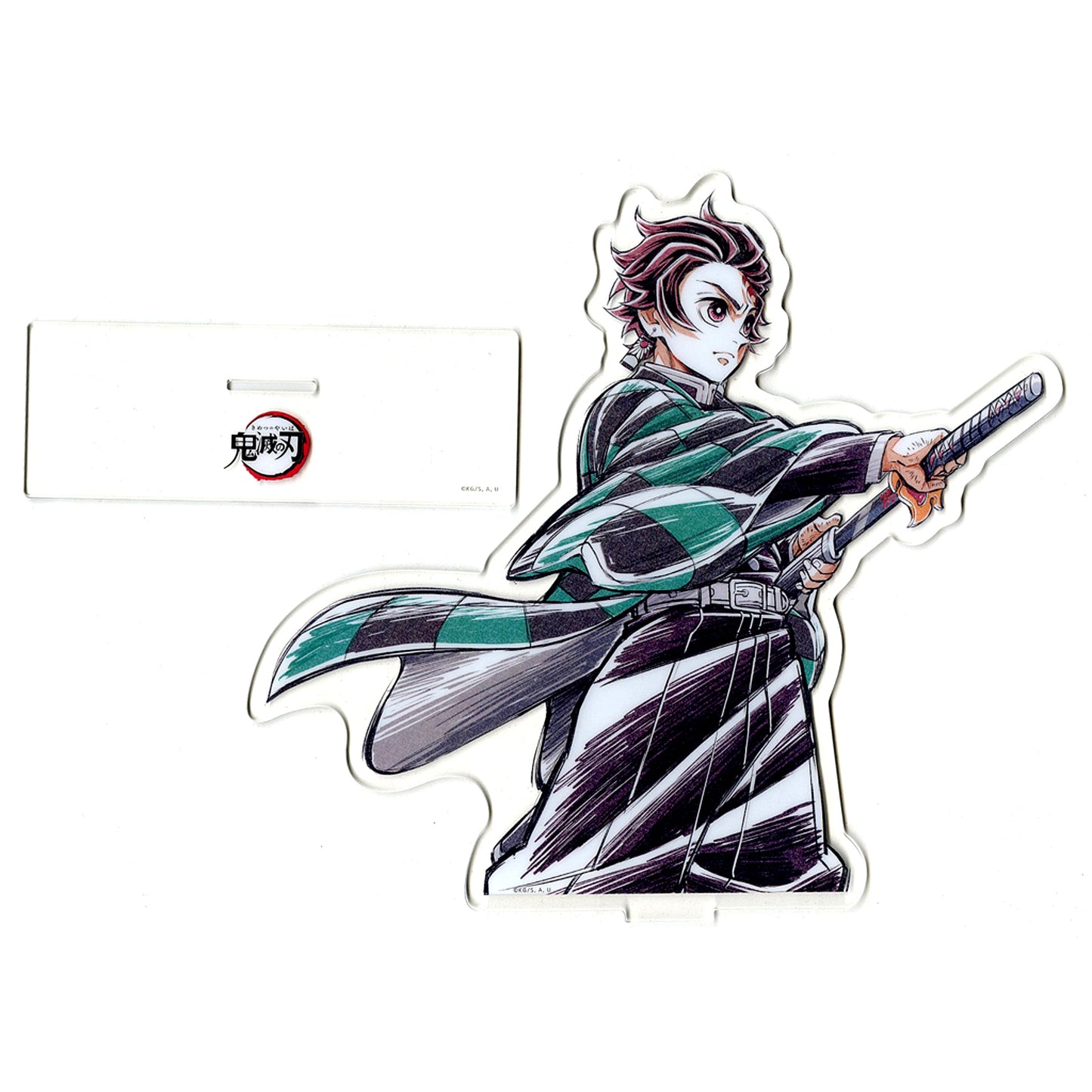 Tanjiro Kamado Big Acrylic Stand Demon Slayer Mugen Train Arc Hashira Newly Drawn Illustration - Kyojuro and Tanjiro - WEBSHOP Lottery Prize S [USED]