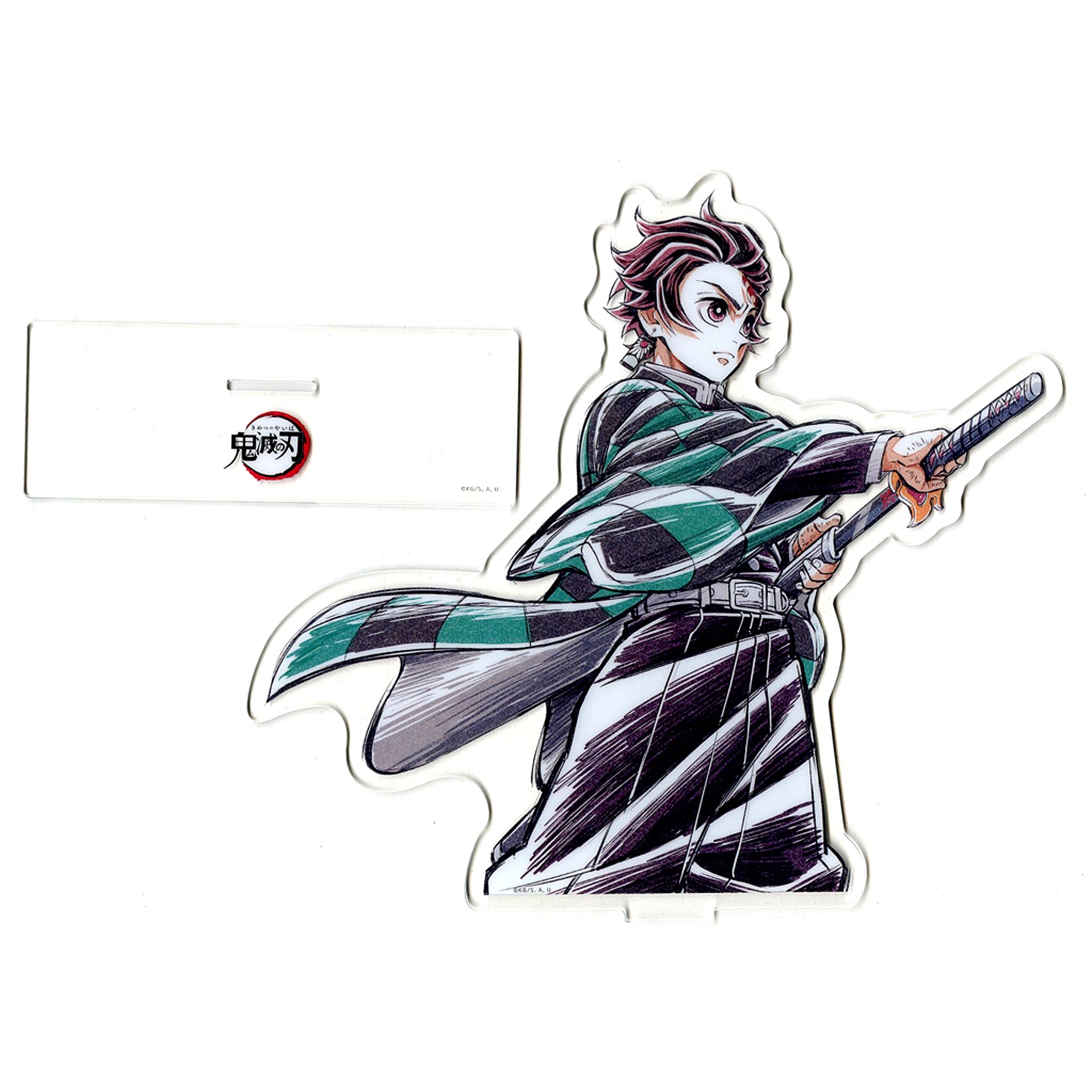 Tanjiro Kamado Big Acrylic Stand Demon Slayer Mugen Train Arc Hashira Newly Drawn Illustration - Kyojuro and Tanjiro - WEBSHOP Lottery Prize S [USED]