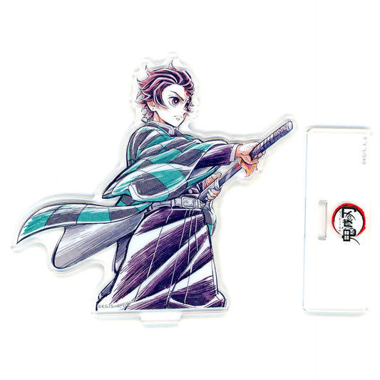 Tanjiro Kamado D Prize Acrylic Stand Demon Slayer: Kimetsu no Yaiba Mugen Train Arc Hashira Illustration Kyojuro and Tanjiro WEBSHOP Kuji [USED]