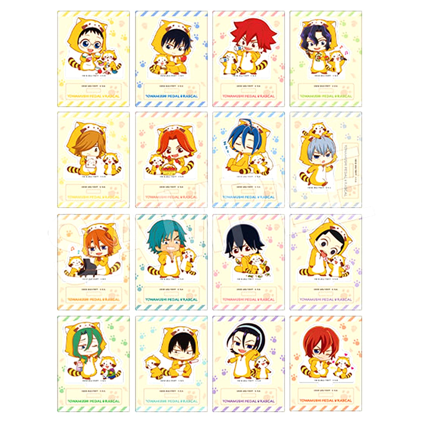Set of 16 Yowamushi Pedal LIMIT BREAK x Rascal Trading Acrylic Stand [USED]