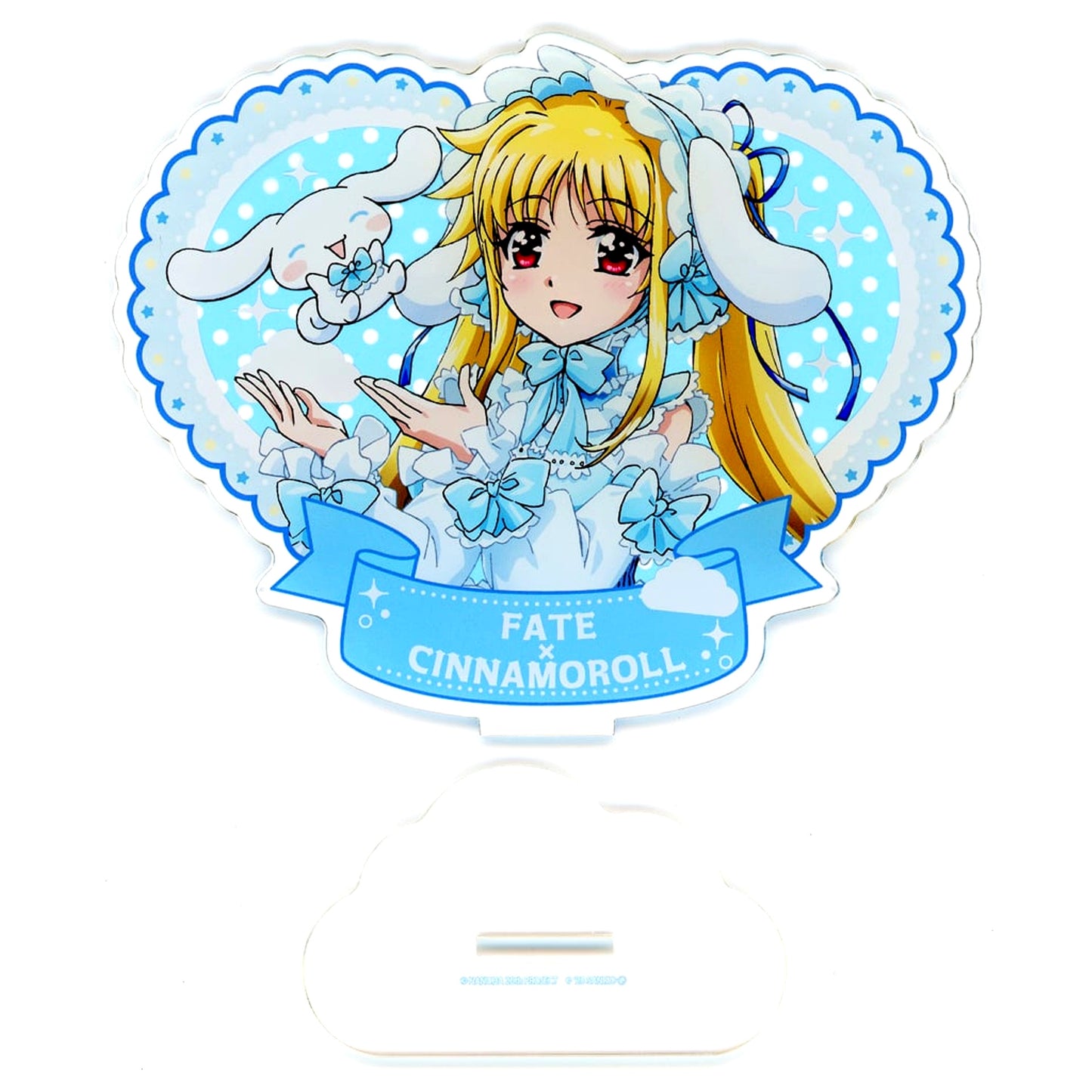 Fate Testarossa x Cinnamoroll 02. Illustration Acrylic Stand Magical Girl Lyrical Nanoha Series x Sanrio Characters POP UP STORE [USED]
