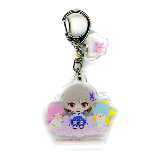 Lord Dearche x Little Twin Stars Magical Girl Lyrical Nanoha Series x Sanrio Characters POP UP STORE Acrylic Keychain with Parts 01 Mini Character Illustration [USED]