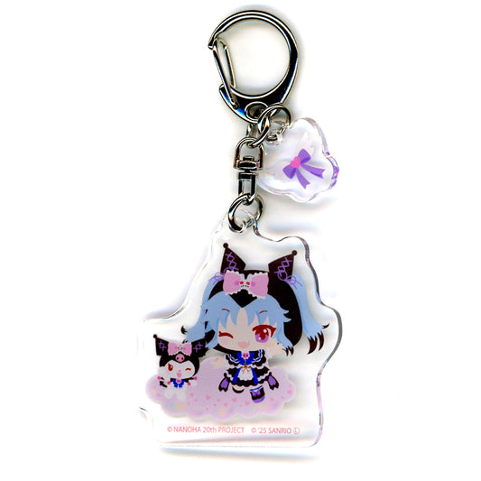 Levi the Slasher x Kuromi Magical Girl Lyrical Nanoha Series x Sanrio Characters POP UP STORE Acrylic Keychain with Parts 01 Mini Character Illustration [USED]