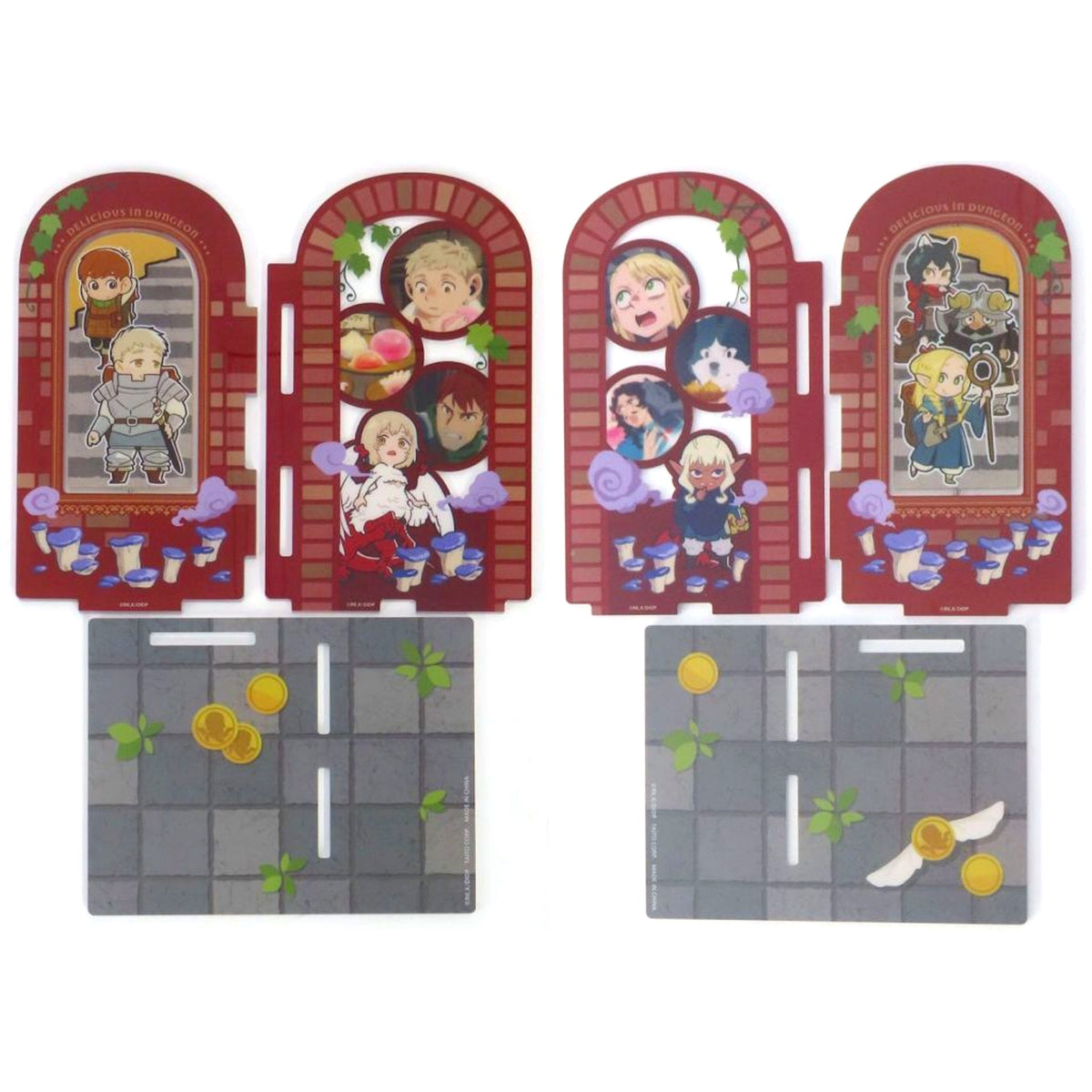 Set of 2 Delicious in Dungeon Changeling Clear Book Stand Taito Online Crane Limited [USED]