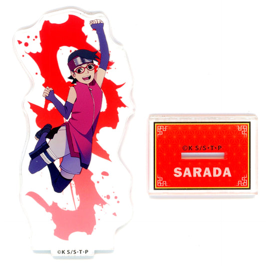 Sarada Uchiha Naruto & Boruto Naruto Next Generations Big Acrylic Stand Daiso Limited [USED]