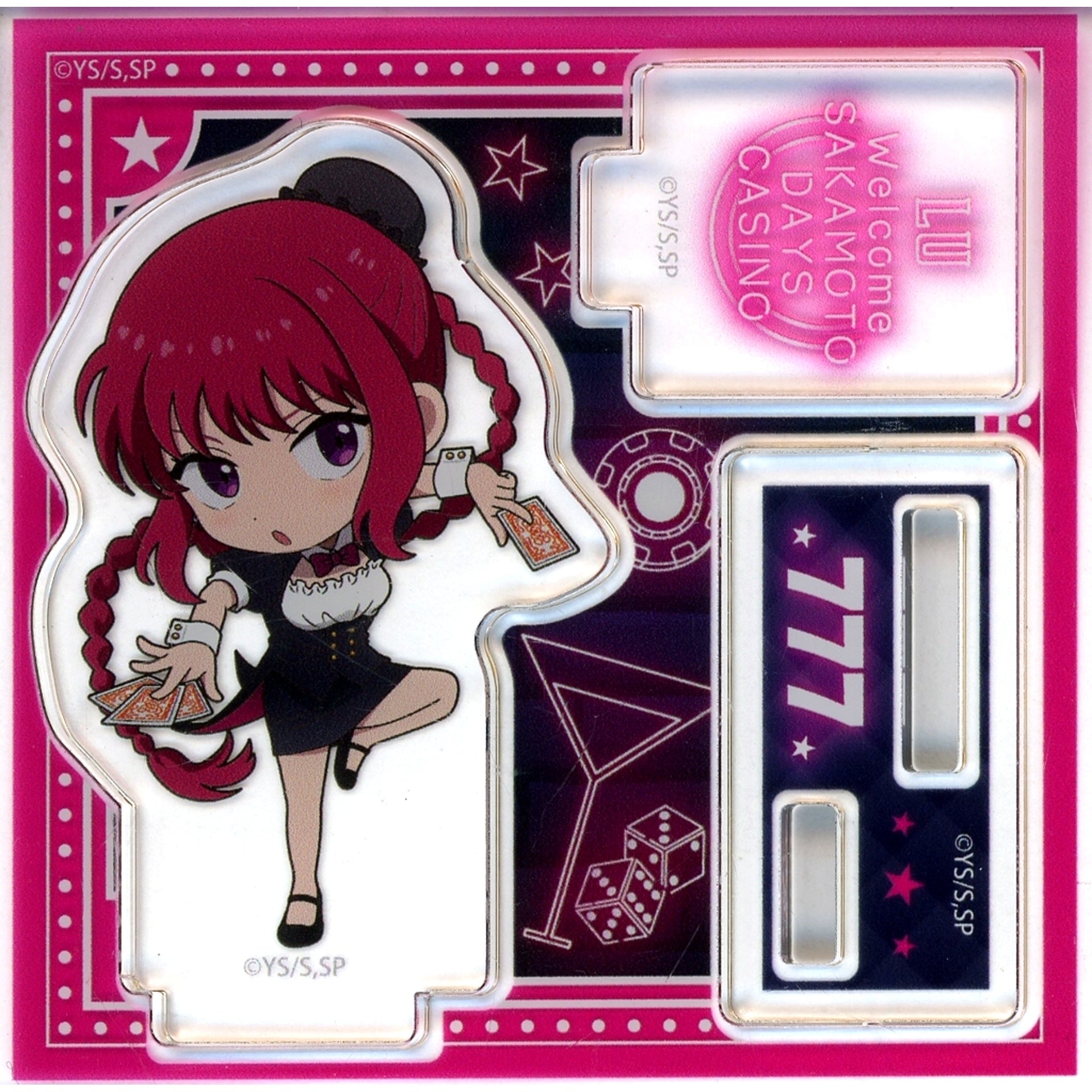 Lu Xiaotang Sakamoto Days Trading Acrylic Stand Illustration Chibi Casino Dealer [USED]