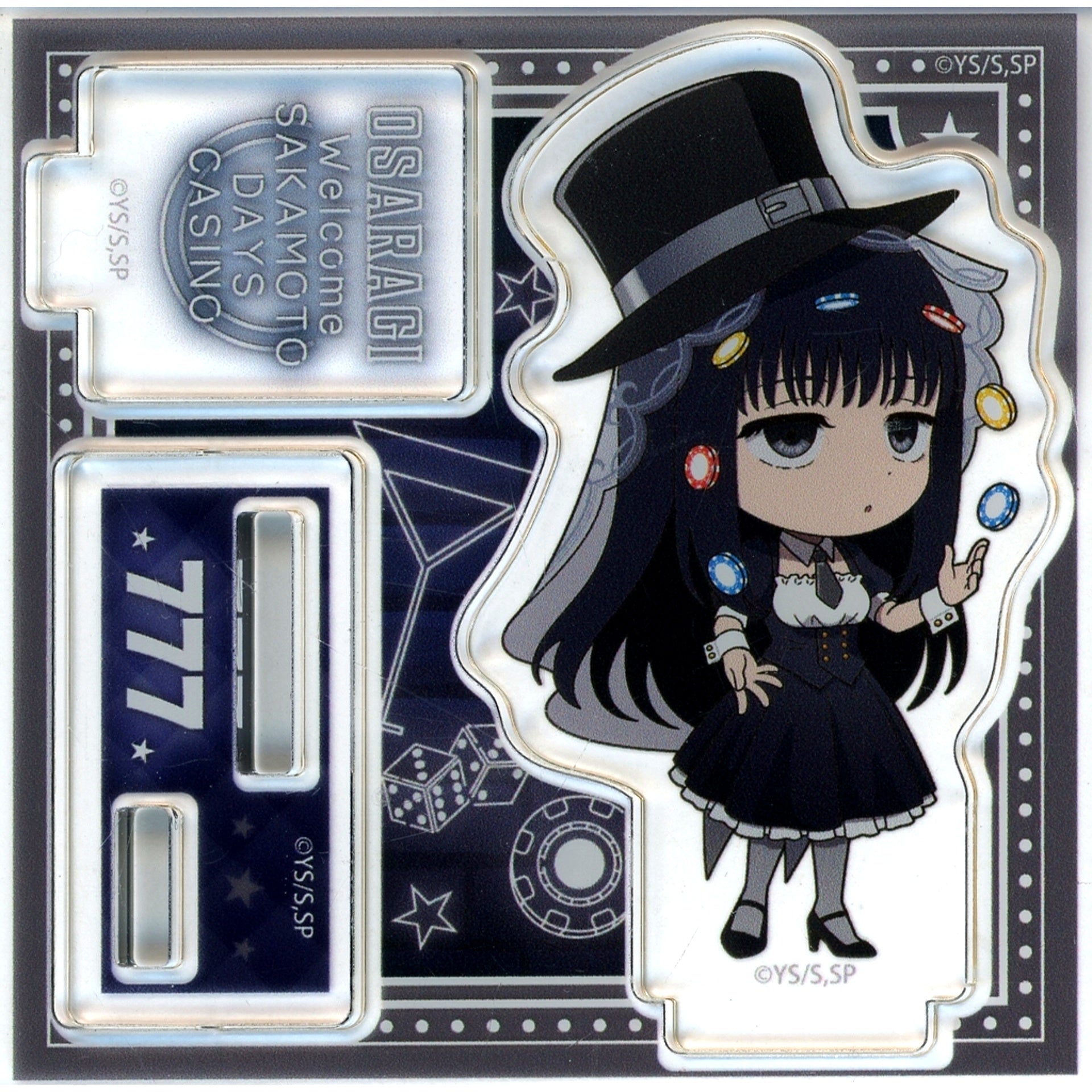 Osaragi SAKAMOTO DAYS Illustration Deformed Casino Dealer Trading Acrylic Stand [USED]