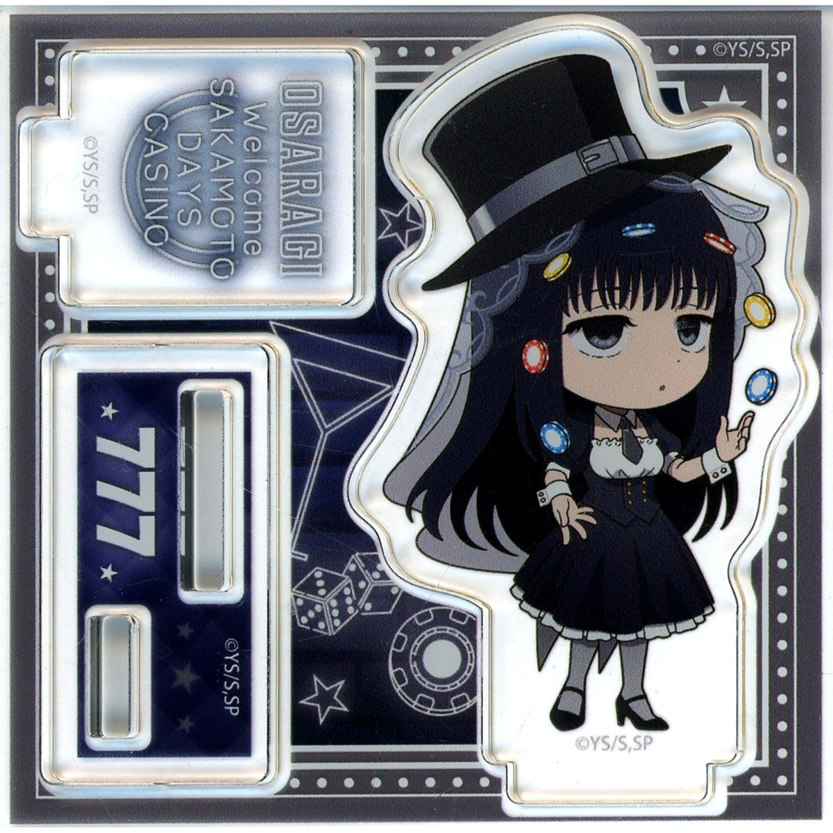 Osaragi SAKAMOTO DAYS Illustration Deformed Casino Dealer Trading Acrylic Stand [USED]