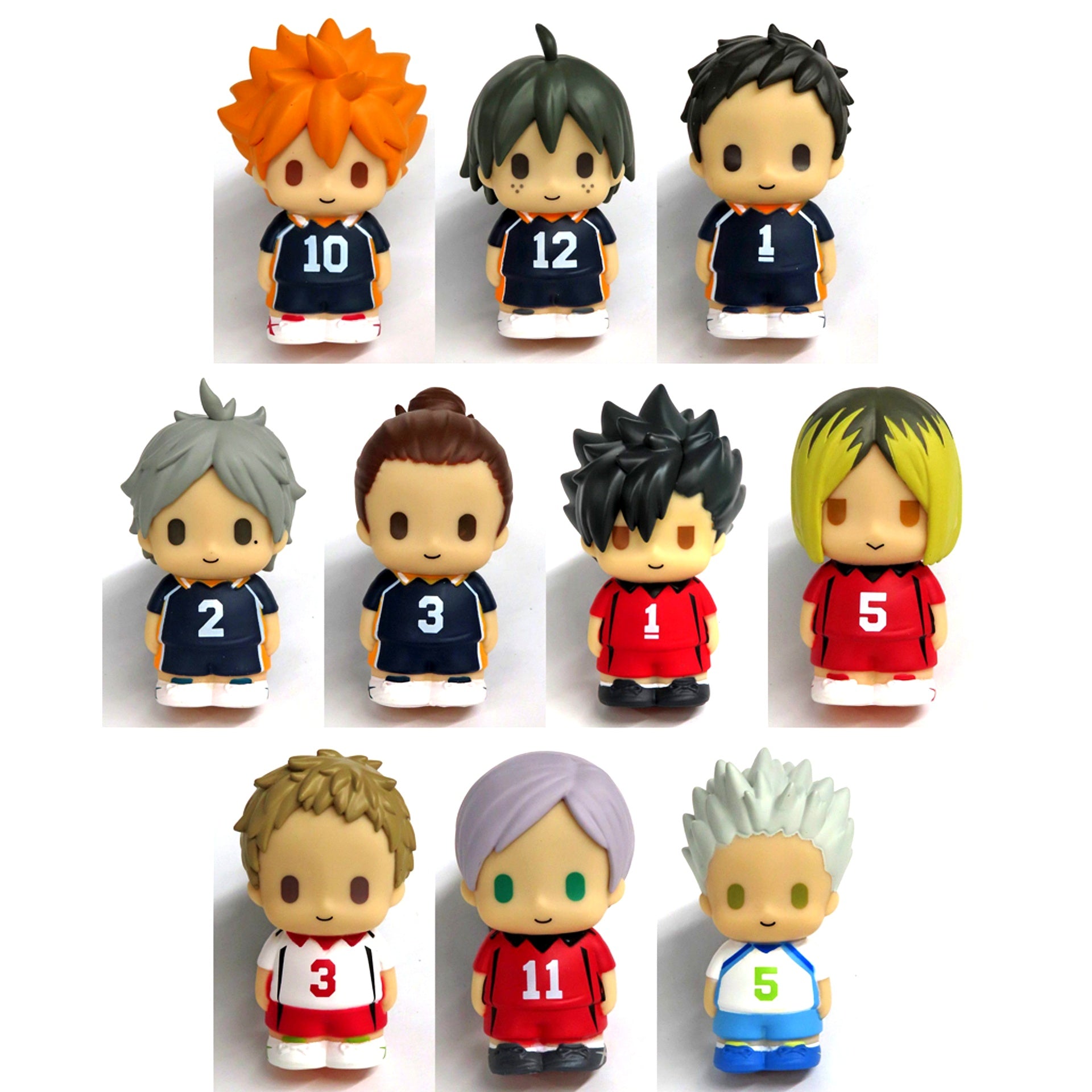 Set of 10 Haikyu!! Papemasu Puppet Mascot A [USED]
