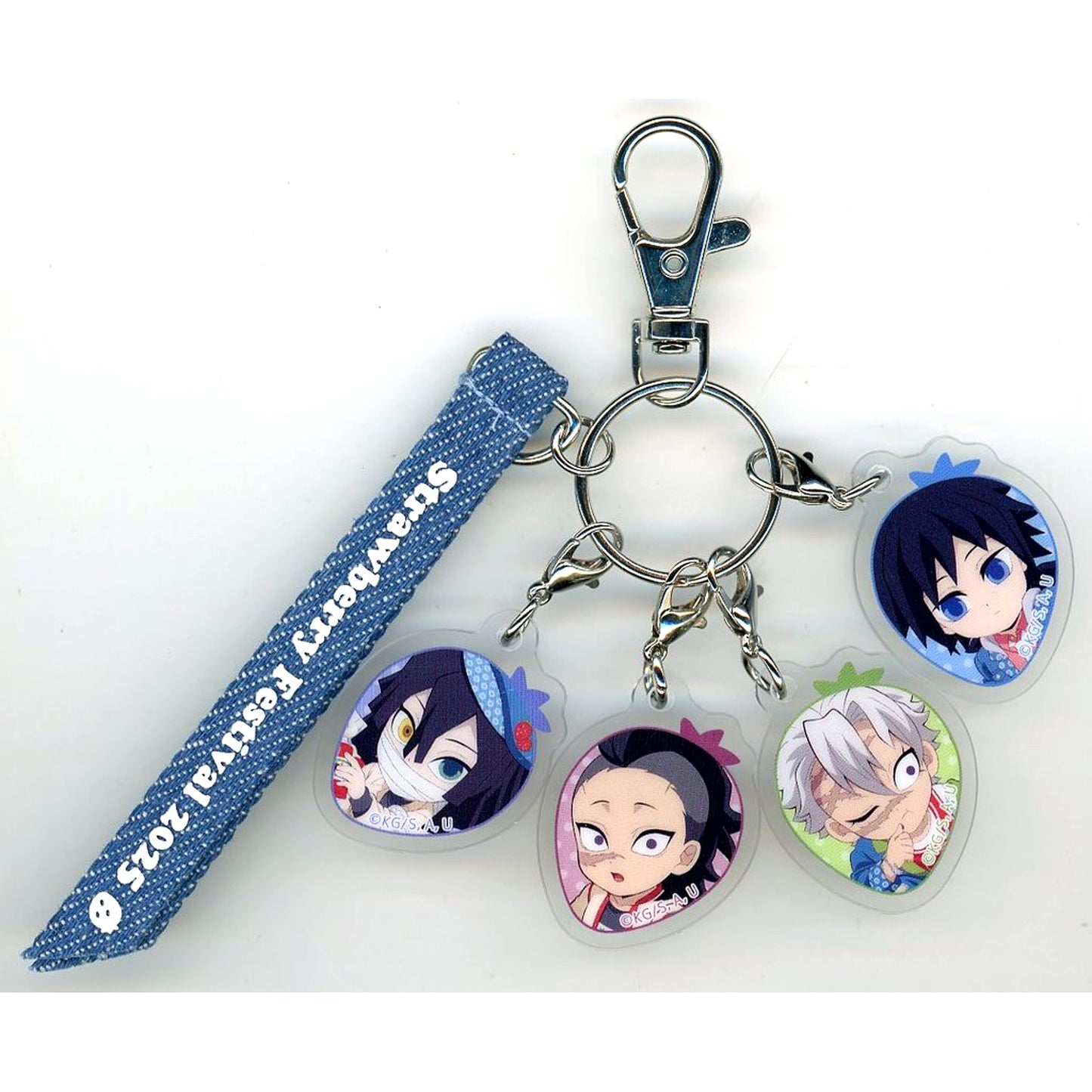 Group Demon Slayer: Kimetsu no Yaiba Acrylic Ribbon Charm B Strawberry Festival 2025 [USED]