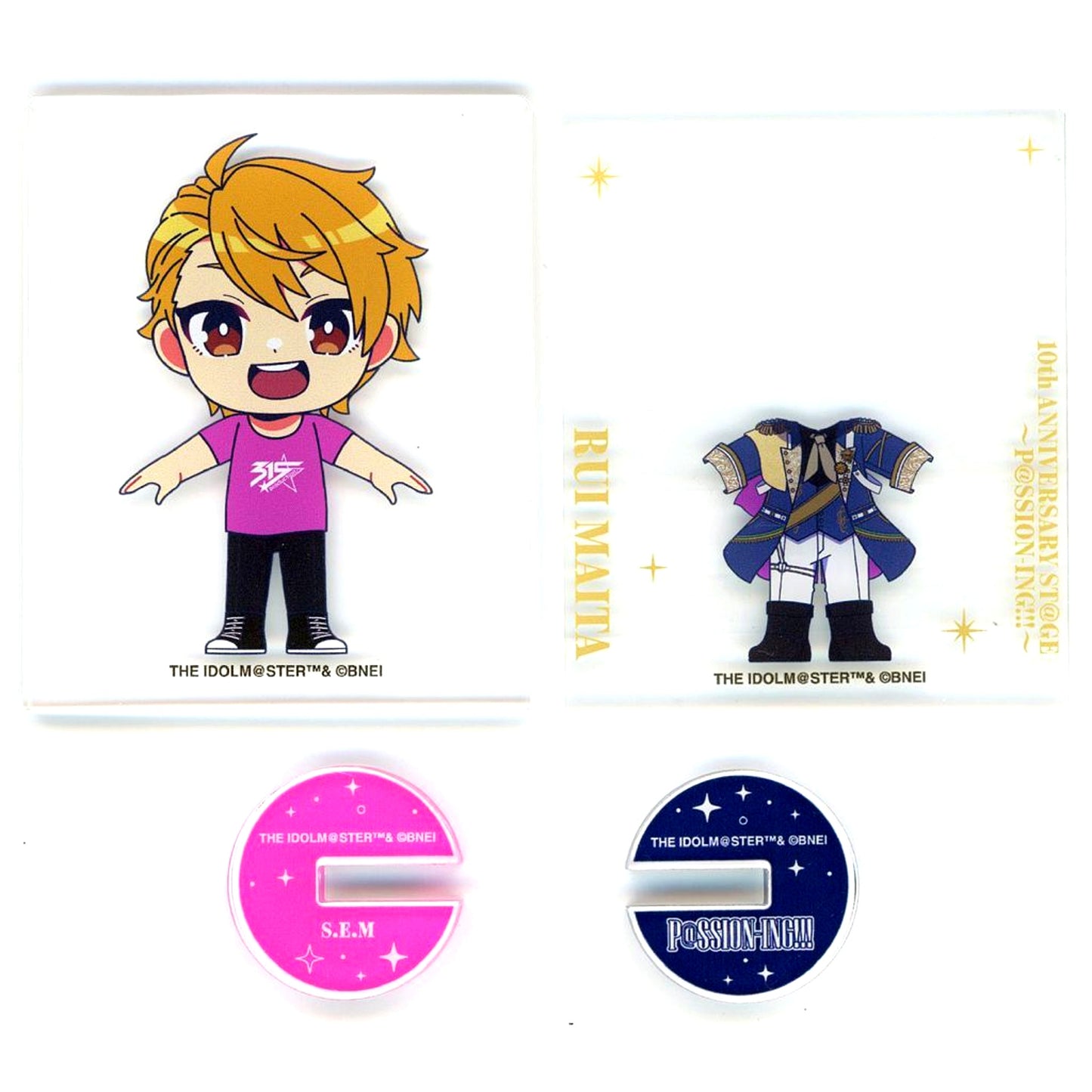 Rui Maita The Idolm@ster SideM Official Dress-up Acrylic Stand Set 10th ANNIVERSARY STAGE P@SSION-ING!!! [USED]