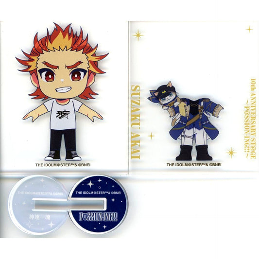 Suzaku Akai Official Dress-up Acrylic Stand Set Idolmaster SideM 10th Anniversary Stage Passion-ing!!! [USED]