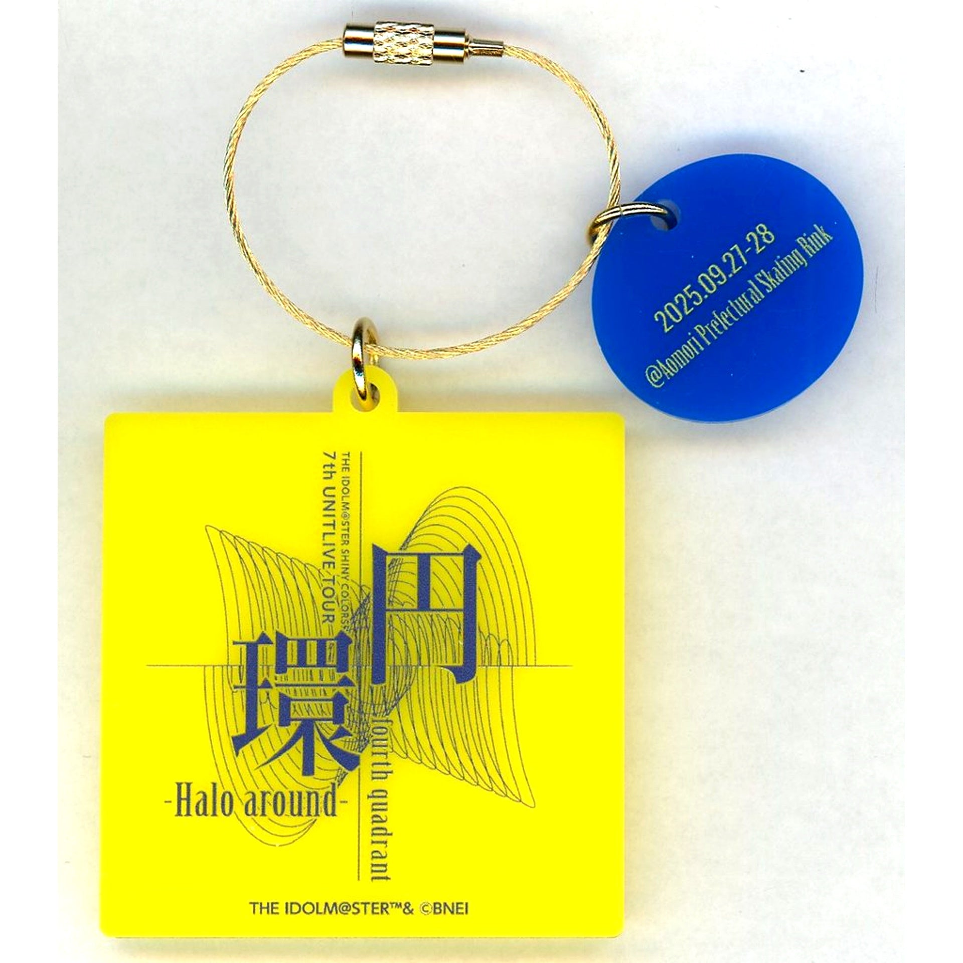 Logo The Idolmaster Shiny Colors Official Keychain 7th UNITLIVE TOUR Enkan -Halo around- fourth quadrant [USED]