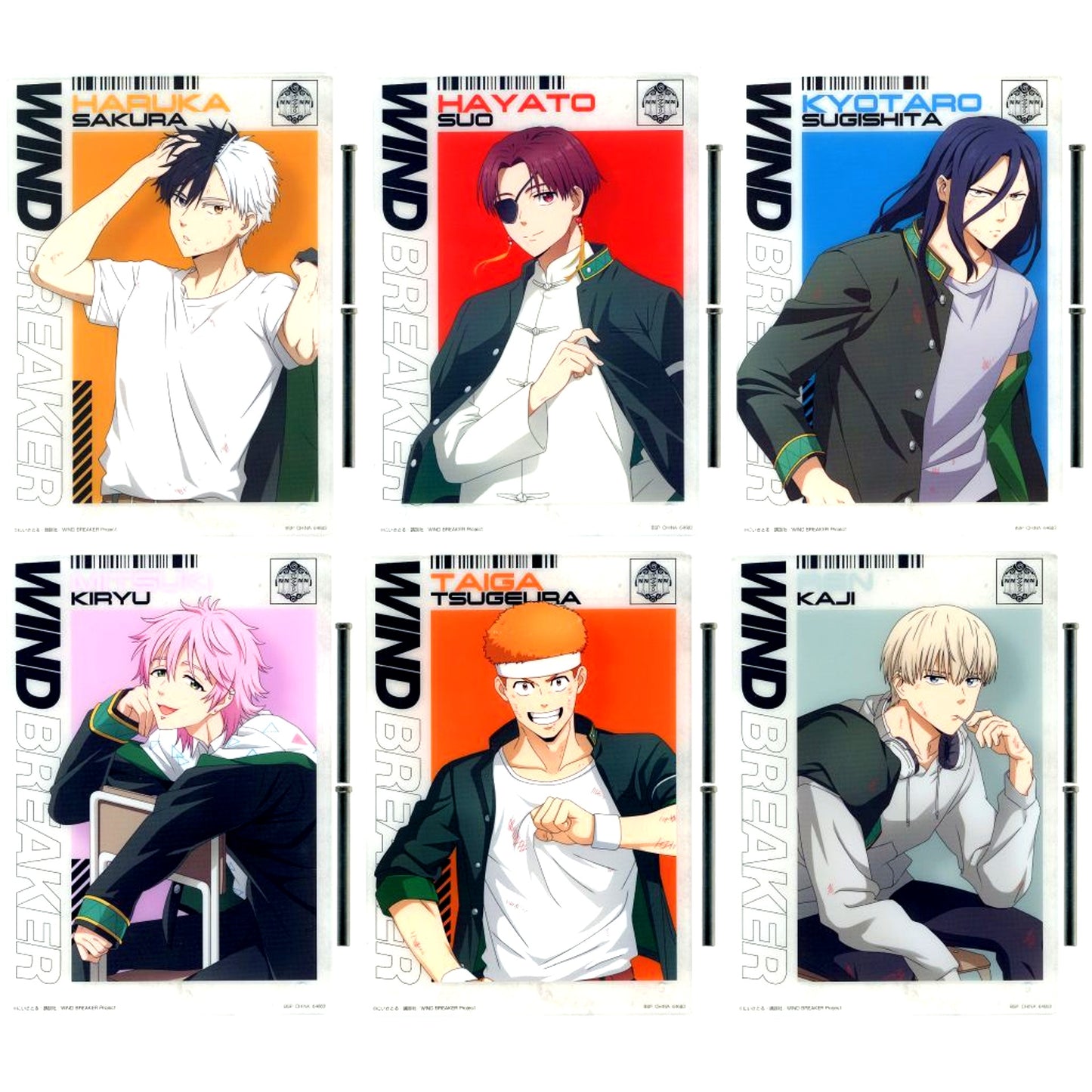 Set of 6 WIND BREAKER Acrylic Board D Prize Ichiban Kuji After the battle [USED]