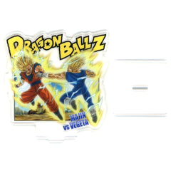 Dragon Ball Goku & Majin Vegeta Acrylic Stand Ichiban Kuji VS Omnibus Cross Prize H Acrylic Stands [USED]