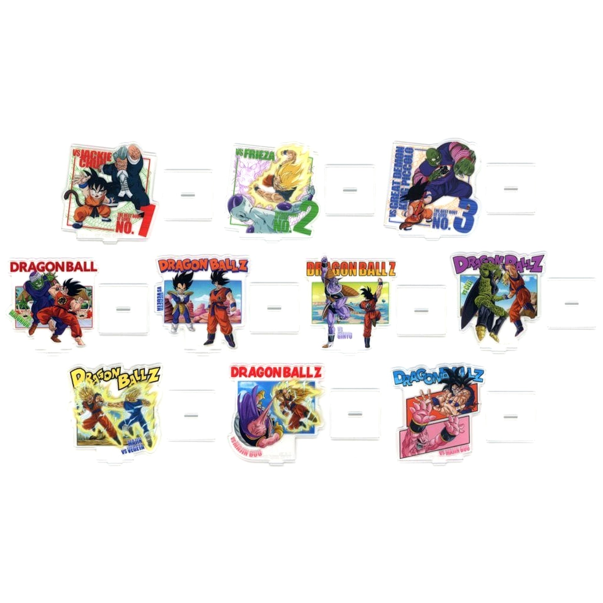 Dragon Ball Son Goku & Others All 10 Types Set Ichiban Kuji VS Omnibus Cross Acrylic Stand Prize H Acrylic Stands [USED]