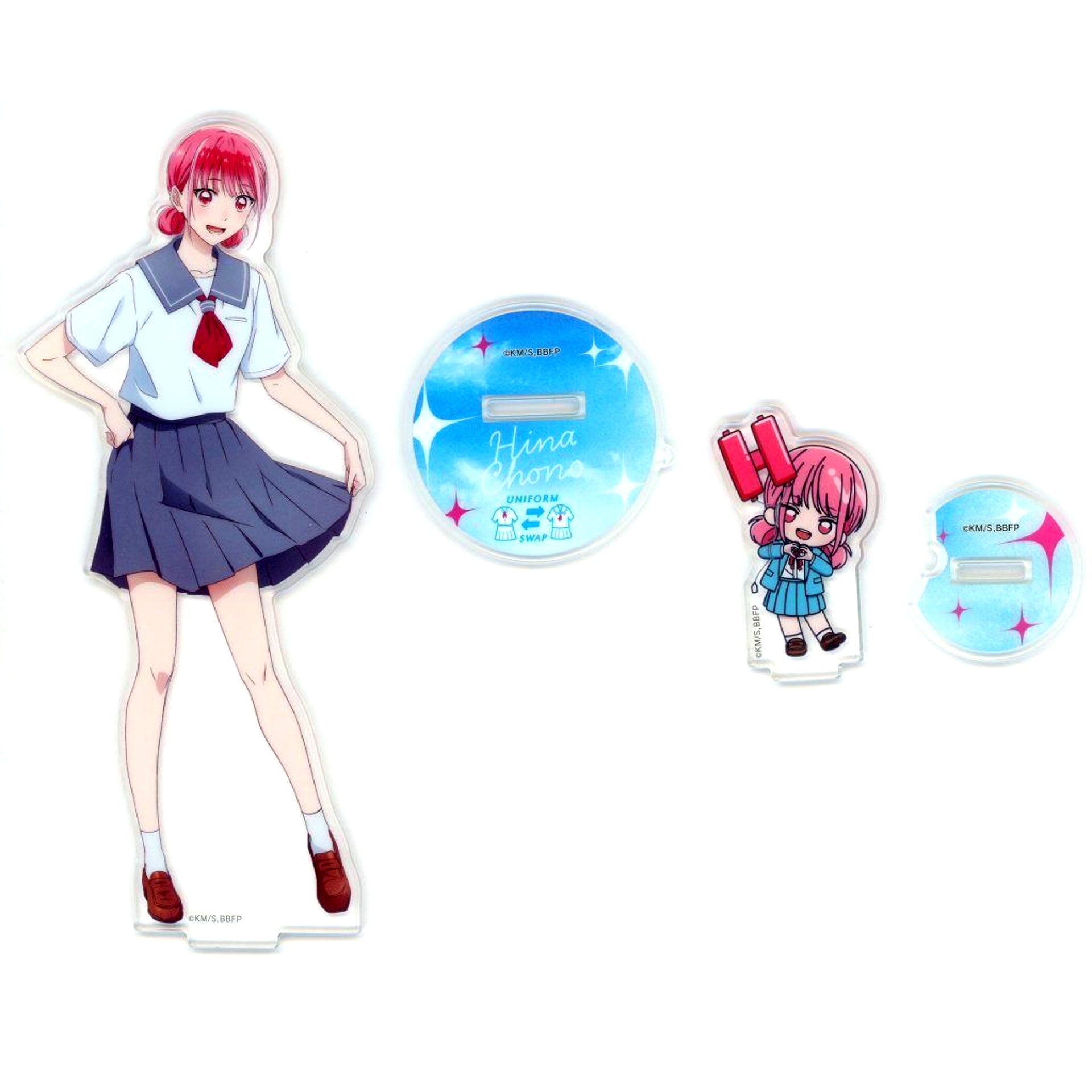 Hina Chono BIG & Mini Clear Stand Set Kuji Luck Blue Box What If We Swapped Uniforms Prize F [USED]
