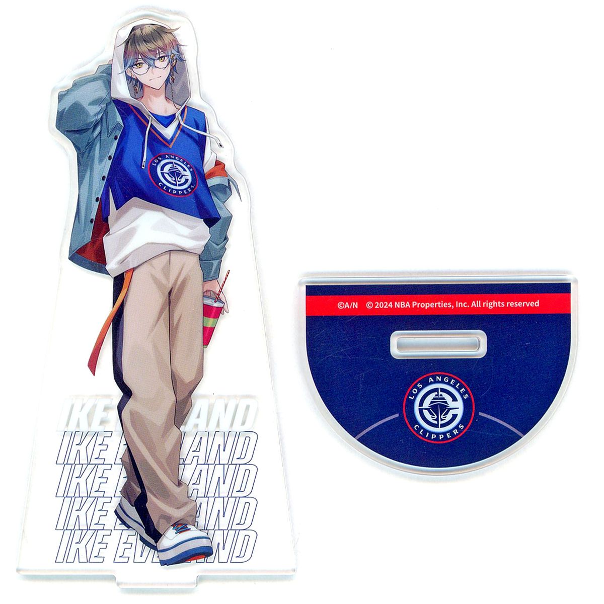 Ike Eveland LA Clippers B-1 Prize Acrylic Stand Rakuten Collection NBA x Virtual Youtuber NIJISANJI EN Western Vol. 2 [USED]