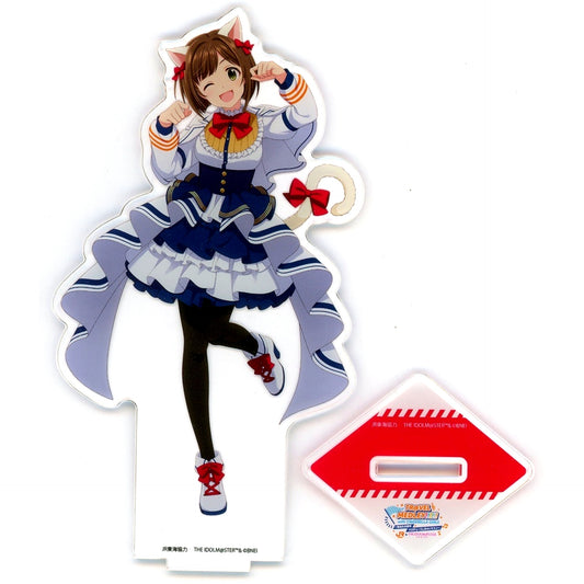 Miku Maekawa Acrylic Stand Travel Medley!!!!!! with The Idolmaster Series JR Tokai x The Idolmaster Cinderella Girls [USED]