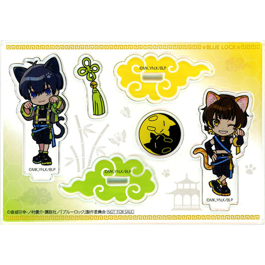 Yoichi Isagi & Meguru Bachira A Prize Mini Mini Acrylic Stand Blue Lock in NAMJATOWN 2025 Chai-nya Fes Mini Game Mawashi Chai-nya Table Guru Guru Garapon [USED]
