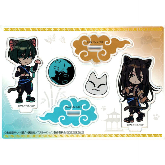 Rin Itoshi & Jyubei Aryu Blue Lock Mini Mini Acrylic Stand Prize A Namjatown 2025 Chai-nya Fes Table Guruguru Garapon [USED]