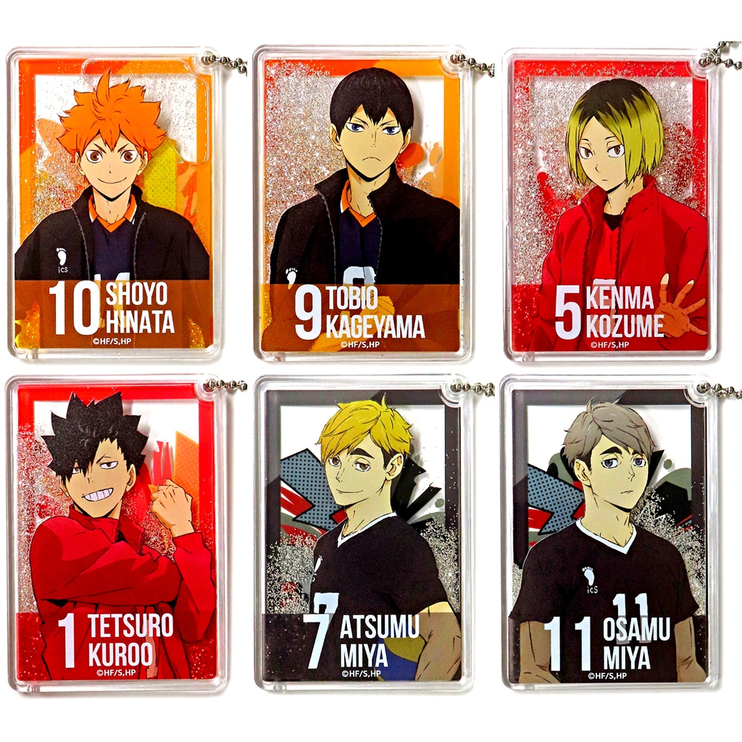 Set of 6 Haikyu!! Random Glitter Keychain [USED]