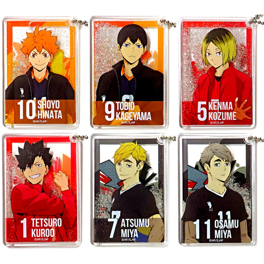 Set of 6 Haikyu!! Random Glitter Keychain [USED]