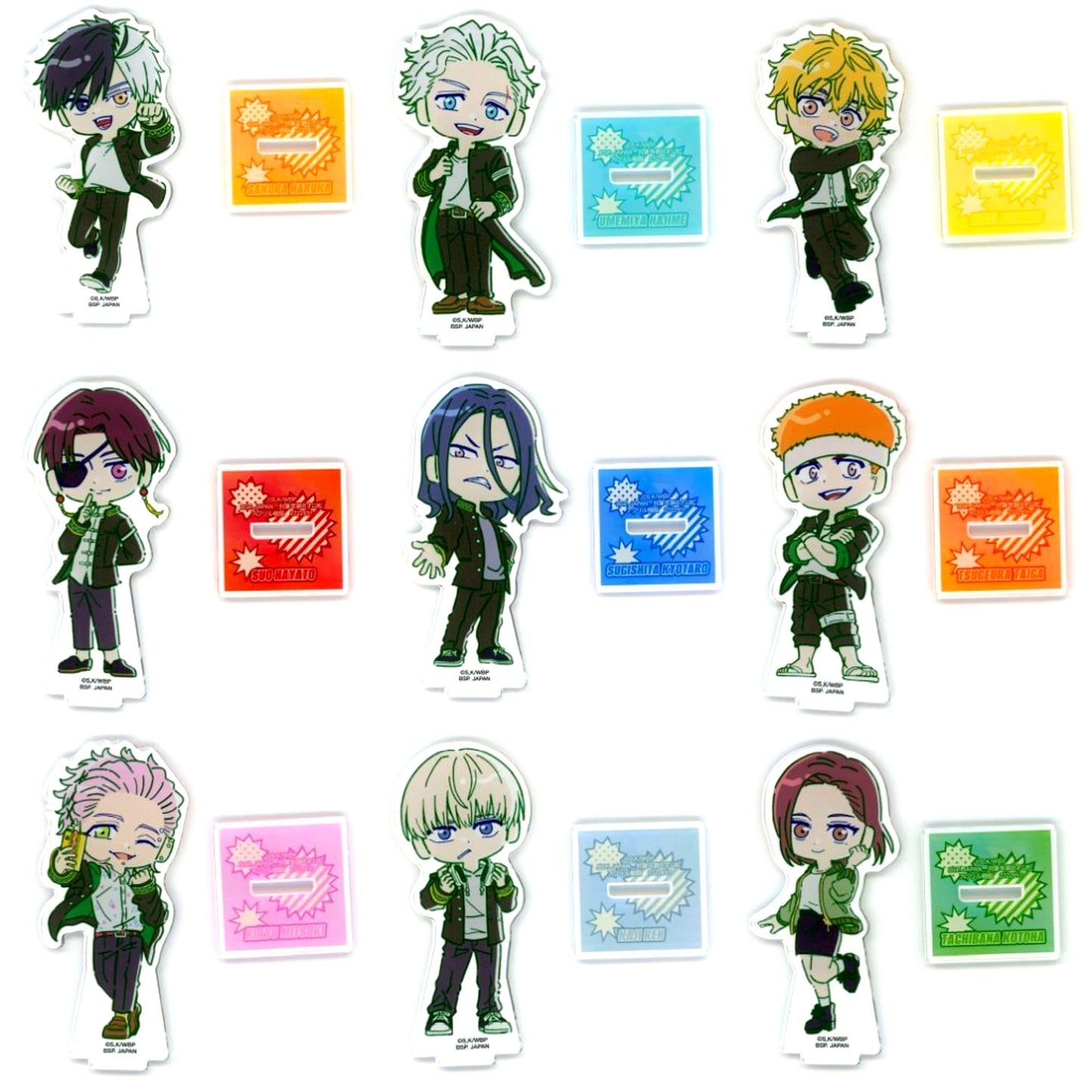 Set of 9 Nostalpop Acrylic Plate with Stand WIND BREAKER [USED]