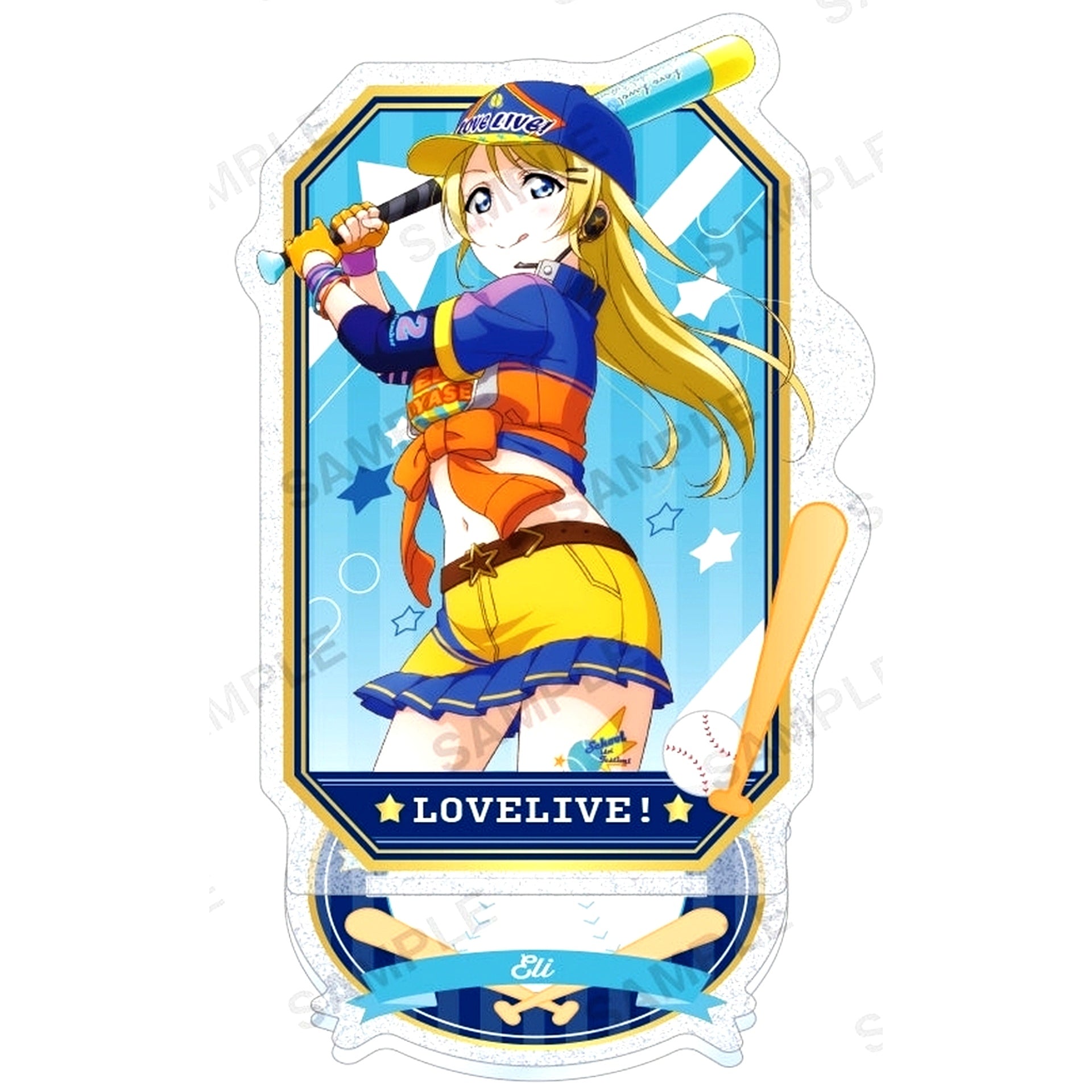 Eri Ayase Muse Baseball Ver. Kirarin Acrylic Stand Love Live! School Idol Festival [USED]