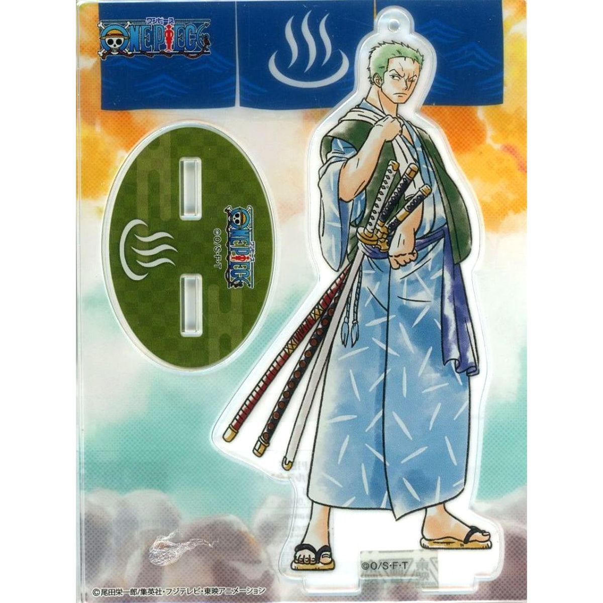 Roronoa Zoro Hot Spring One Piece Mugiwara Store Branch in Oita Acrylic Stand [USED]