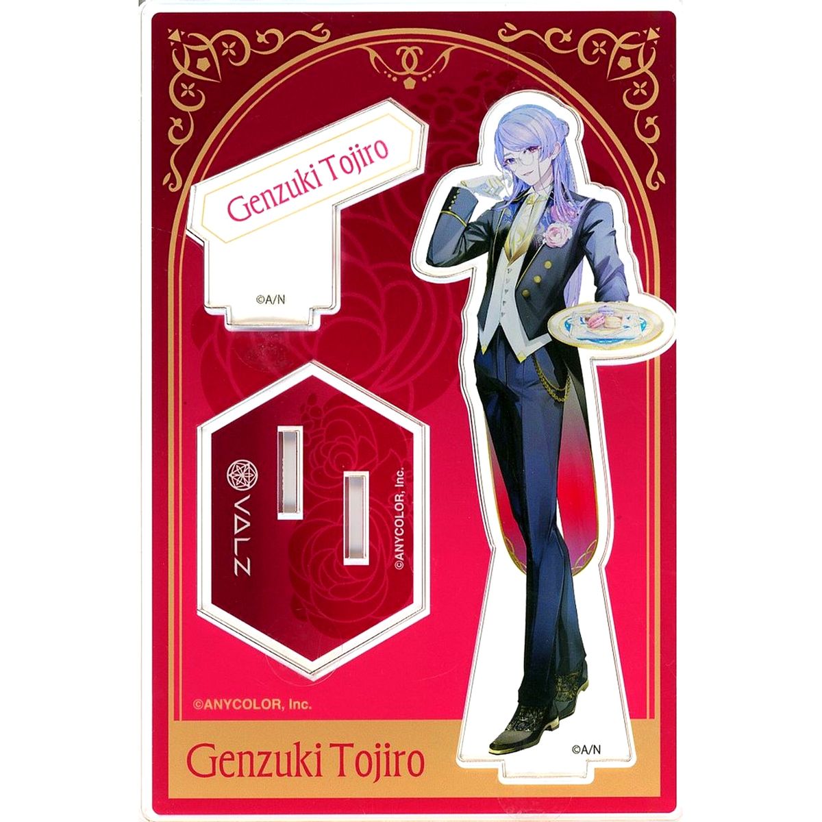 Genzuki Tojiro Virtual YouTuber Nijisanji Full Body Illustration Acrylic Stand VALZ x and GALLERY Collaboration Cafe Butler Theme [USED]