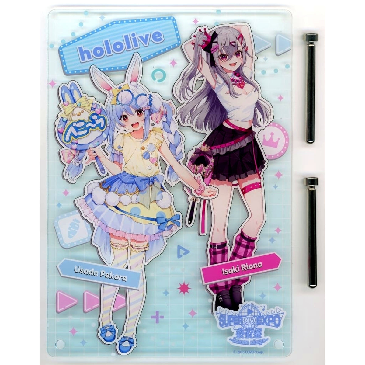 hololive Virtual YouTuber Usada Pekora and Hibisaki Riona Acrylic Panel hololive SUPER EXPO 2025 After Party bonus stage [USED]