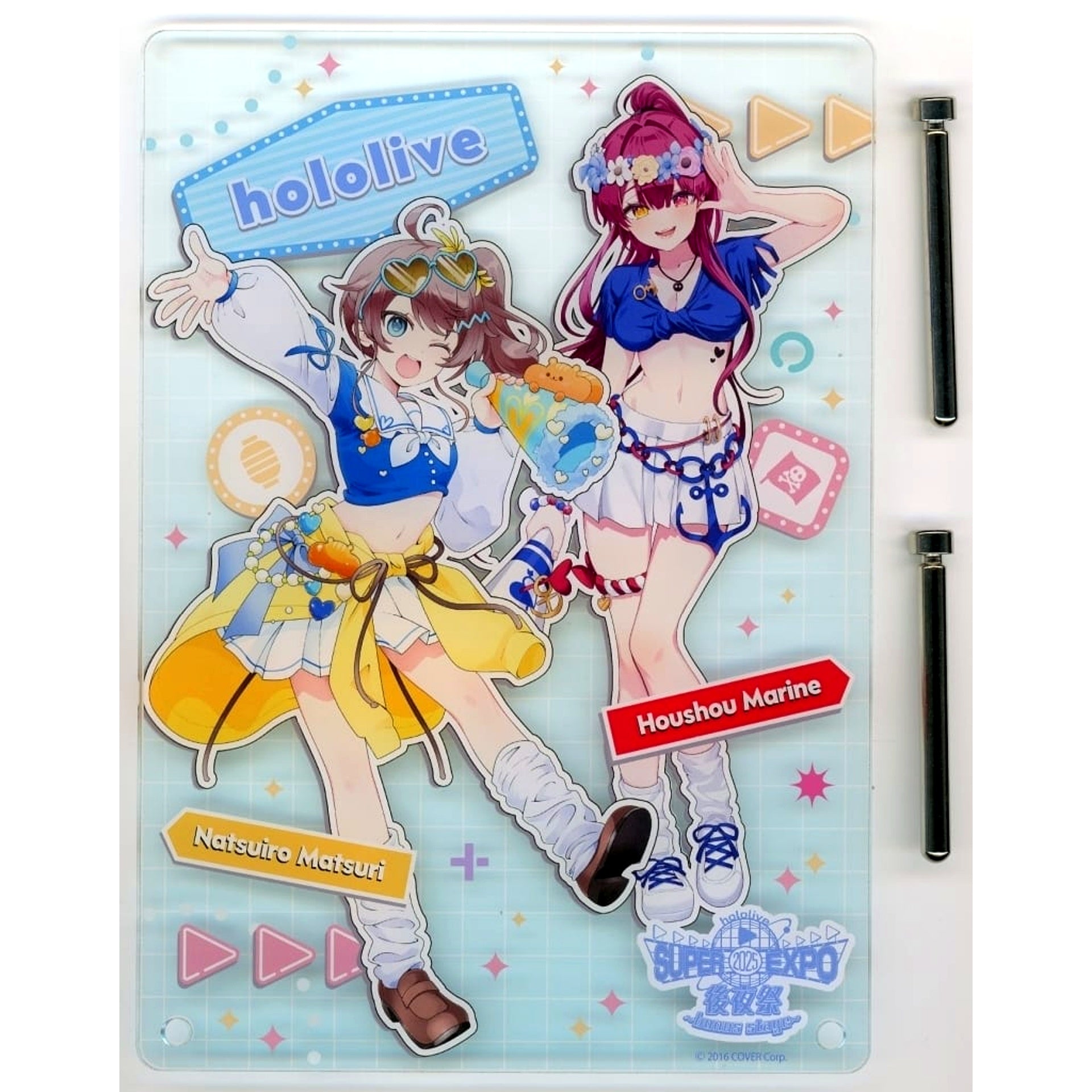 hololive Natsuiro Matsuri and Houshou Marine Acrylic Panel hololive SUPER EXPO 2025 After Party bonus stage [USED]