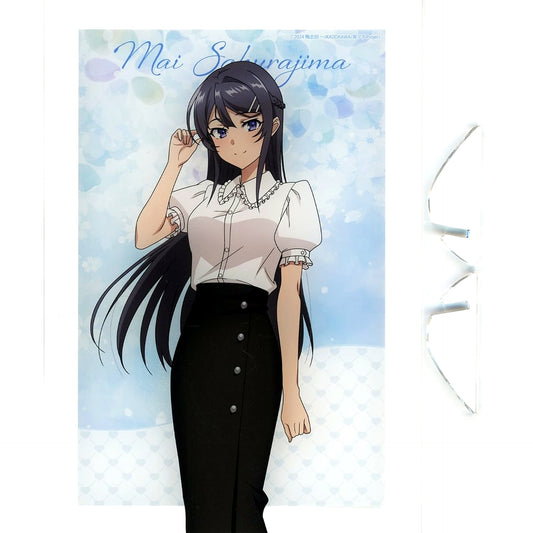Mai Sakurajima's Summer Vacation Casual Clothes Ver. Illustration Visual Acrylic Plate Rascal Does Not Dream Series POP UP SHOP Mai Sakurajima's Summer Vacation [USED]