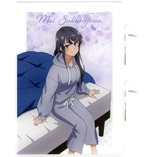 Mai Sakurajima Summer Vacation Loungewear Ver. Illustration Visual Acrylic Plate Rascal Does Not Dream Series POP UP SHOP Mai Sakurajima Summer Vacation [USED]