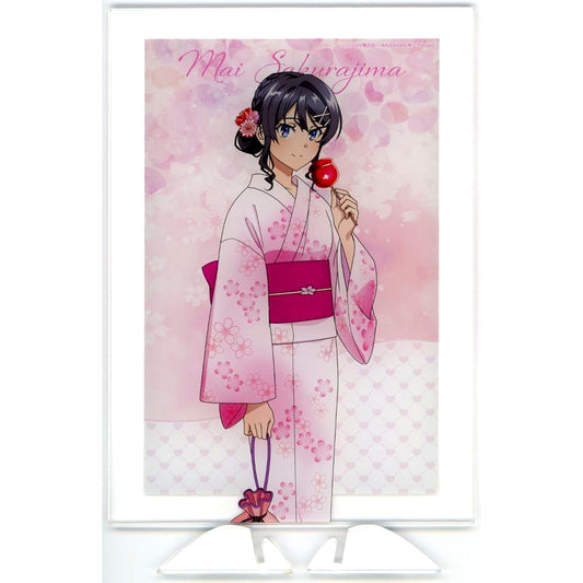 Mai Sakurajima's Summer Vacation Yukata Ver. Illustration Visual Acrylic Plate Rascal Does Not Dream Series POP UP SHOP Mai Sakurajima's Summer Vacation [USED]