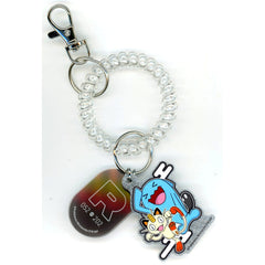 Pokemon Meowth Wobbuffet Locker Key Style Keychain Gokurakuyu & Raku Spa Pokemon Public Bath! Team Rocket Exclusive Food Menu Ordering Benefits Keychains [USED]