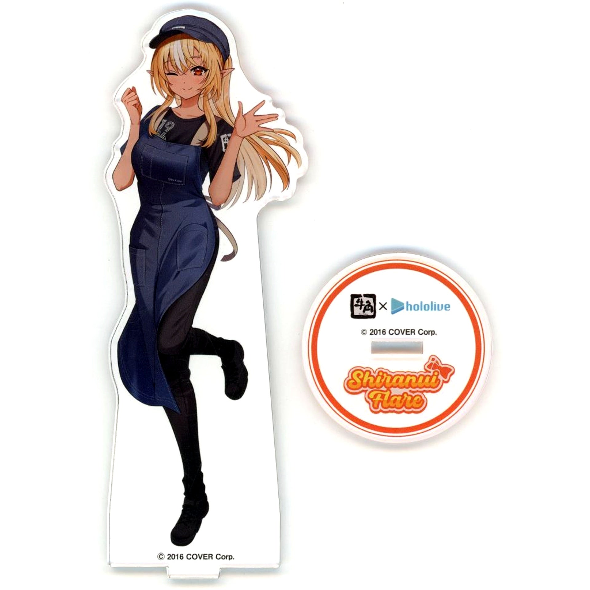 Shiranui Flare Original Acrylic Stand Virtual YouTuber Hololive Shiranui Flare Shirogane Noel x Gyukaku Limited Set Menu Orderer Limited [USED]