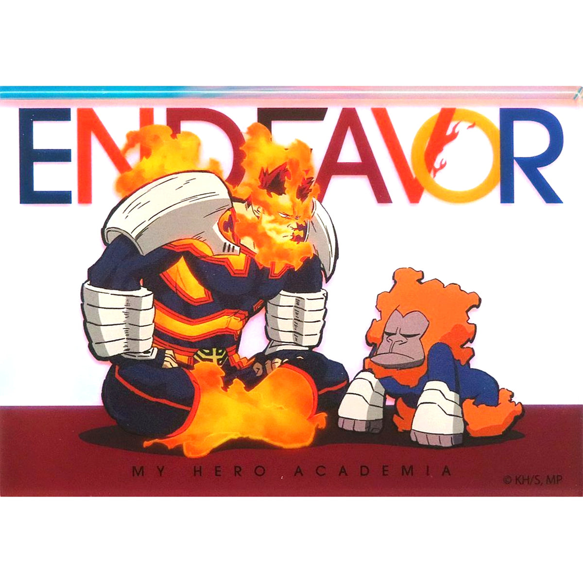 Endeavor & Gorilla Gorilla Gorilla My Hero Academia Aurora Acrylic Block [USED]