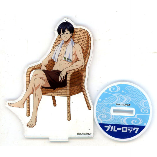 Yoichi Isagi Acrylic Figure Stand Bath Ver. Blue Lock x Gokurakuyu RAKU SPA Egoists Furo Lock Outdoor Bath Ver. [USED]